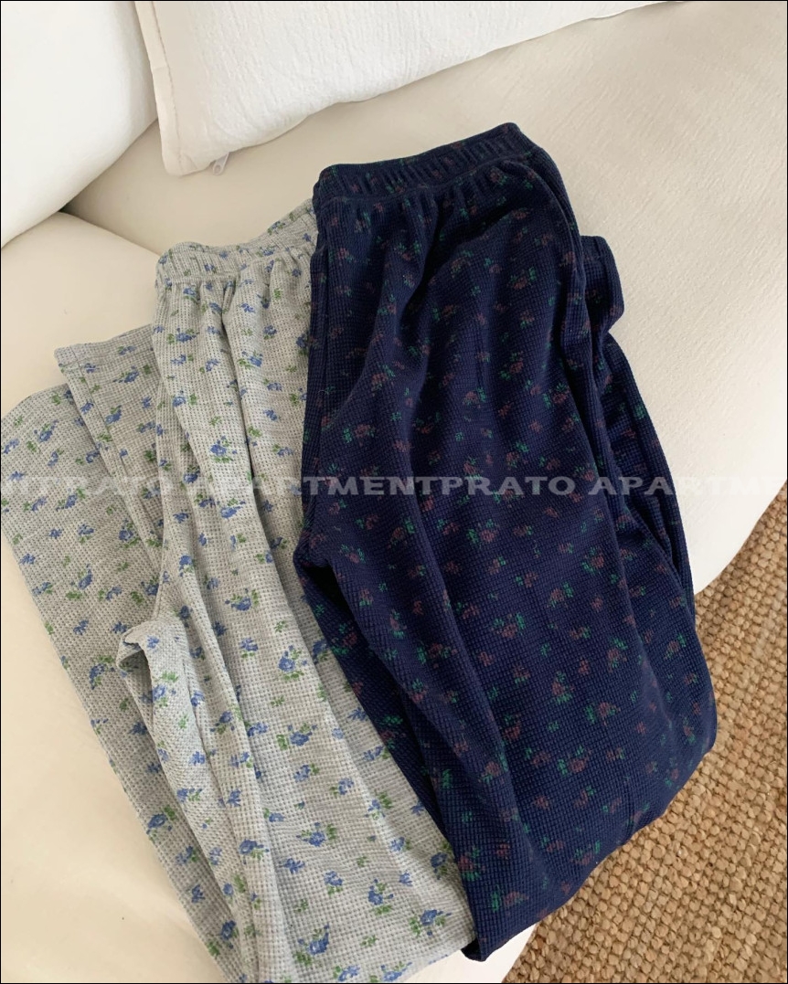 [stunning] 스터닝 로제 팬츠 플라워 데일리 밴딩 바지 (2color) 상세 이미지 3