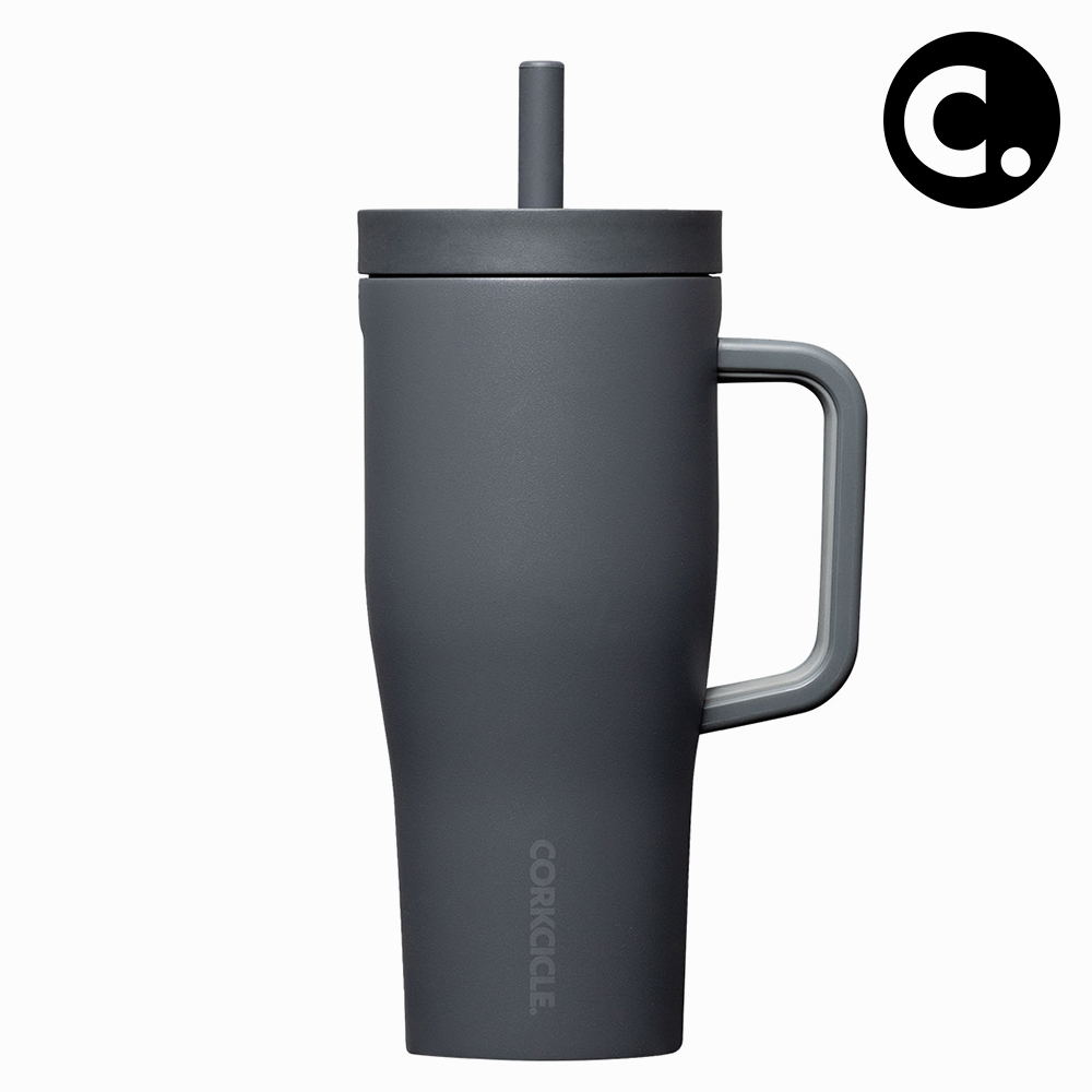 콕시클 크루저 22oz 스텐 보냉 텀블러 밀폐 손잡이 빨대 650ml, 플린트