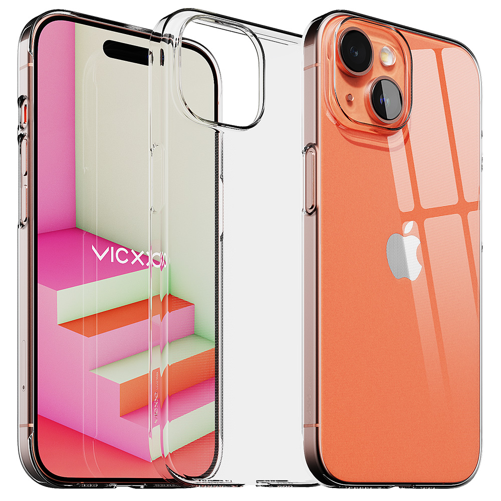 빅쏘 초슬림 변색없는 클리어 케이스 투명, 아이폰15