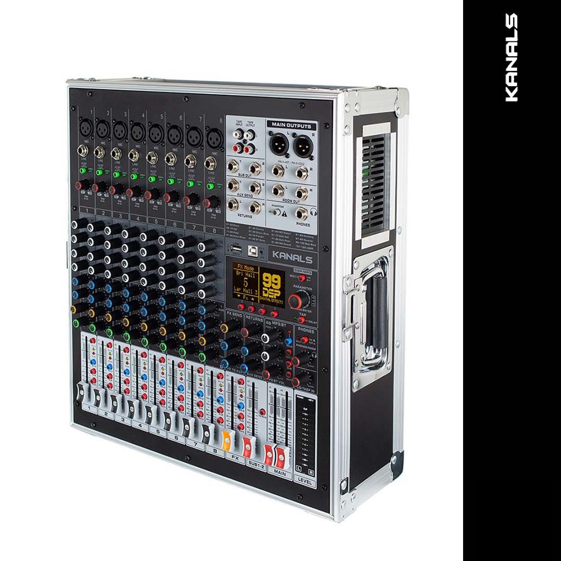 카날스 파워드믹서 KANALS BKT-1400H 고출력 이동형 믹싱콘솔 1400W