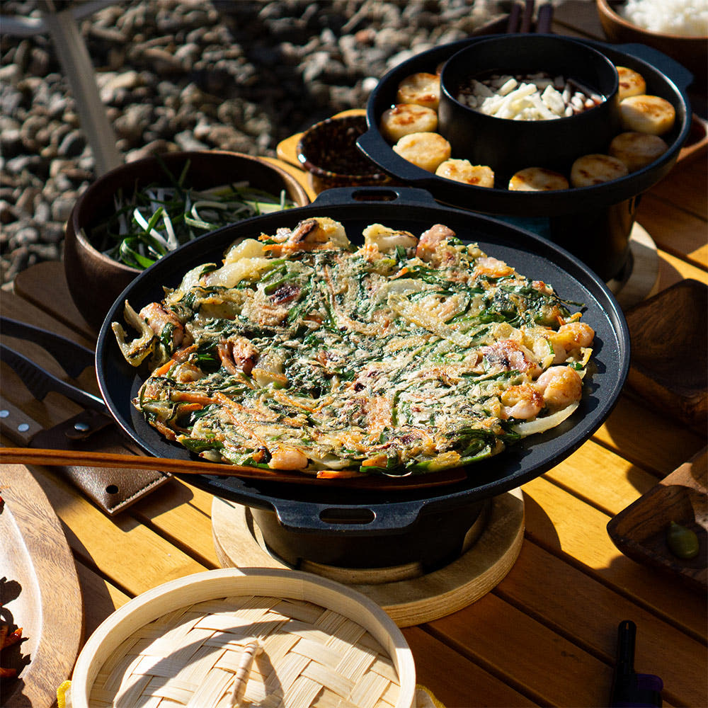 미니화로 그리들 사용 모습