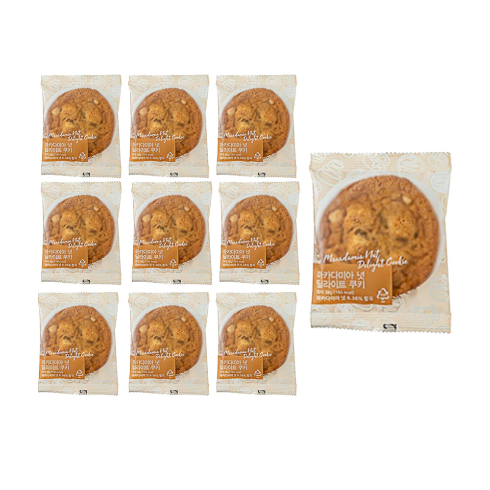 마카다미아 넛 딜라이트 쿠키38g 10개 카페쿠키