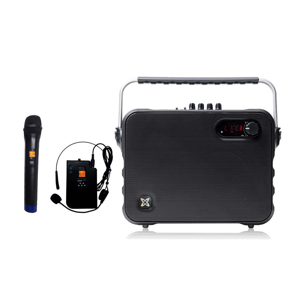 세텍 EV-9800S 충전식 스피커 200W 블루투스 앰프 무선 마이크 강의 행사