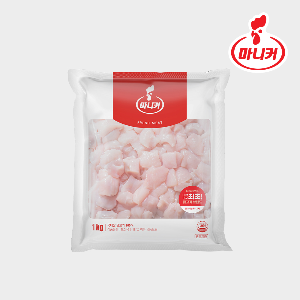 마니커 국내산 한입 닭가슴살 [냉동] 1kg, 8개