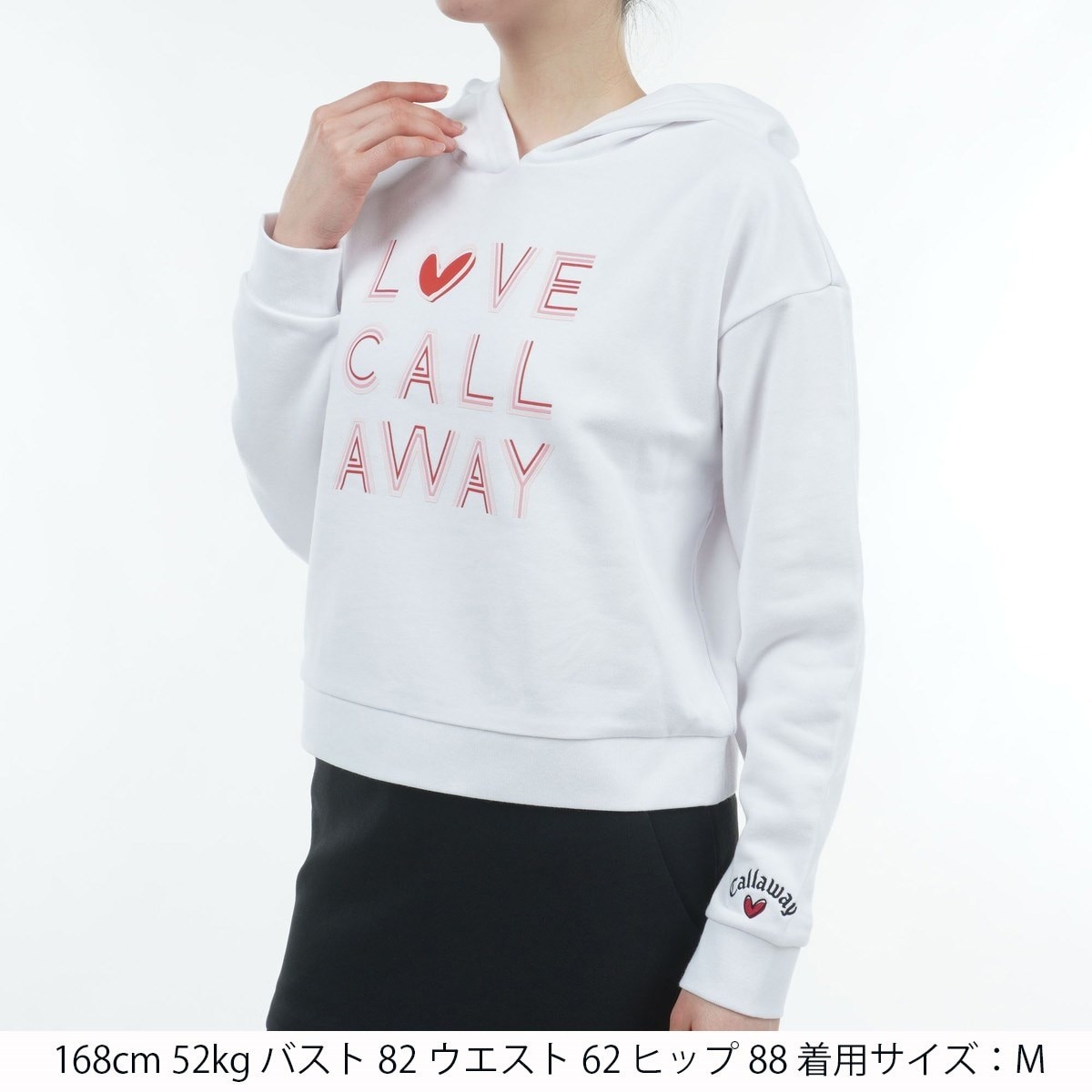 캘러웨이 여성골프웨어 코튼 뒷모습 스웨트 파커 레이디스 - 상세 이미지 3