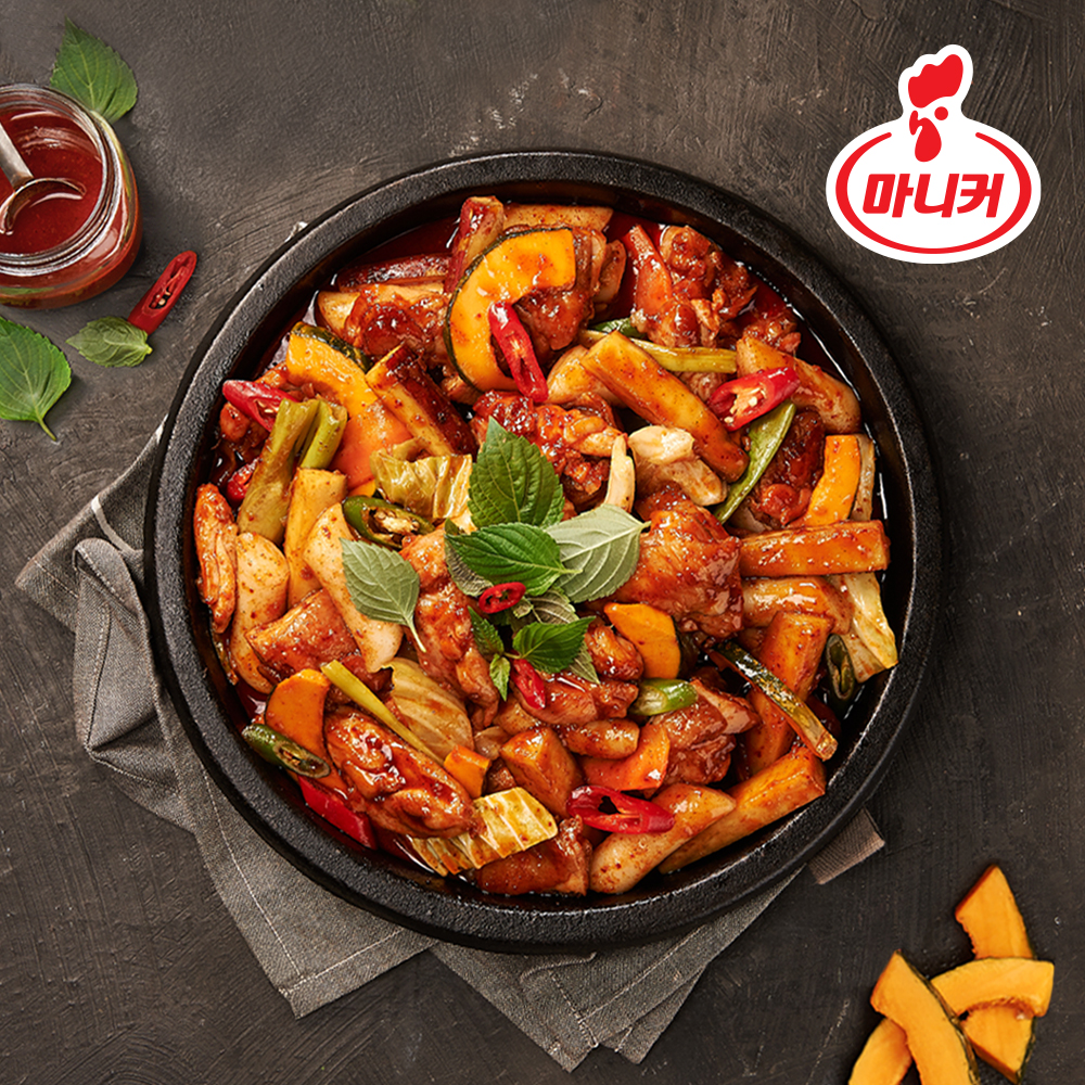 마니커 춘천식닭갈비 냉동 2kg 국내산 닭다리살 캠핑 요리 택배 홈파티 넓적다리살