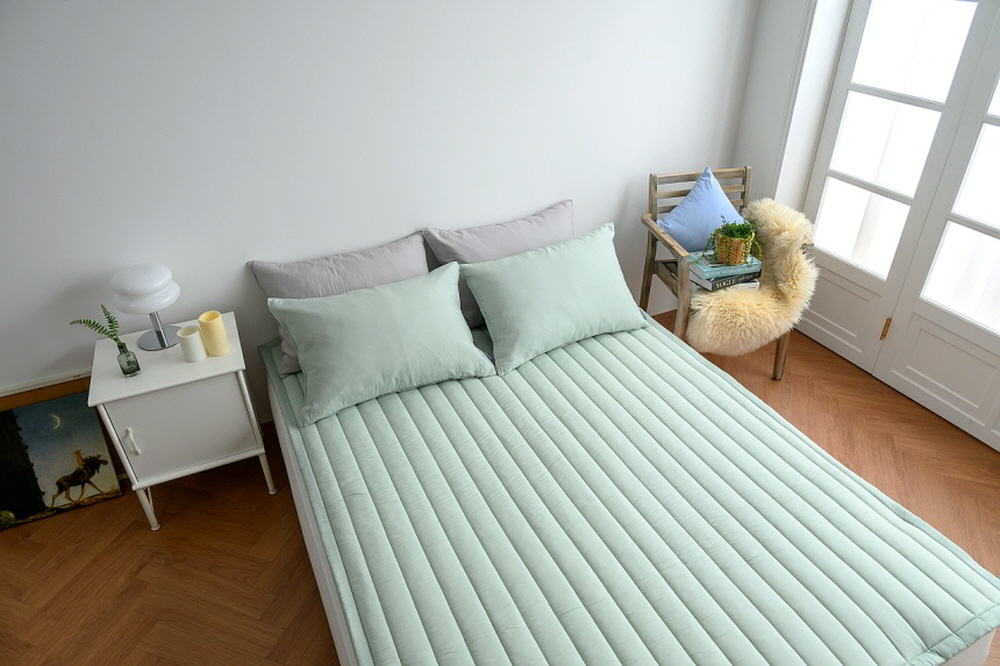 모달패드 라지킹 이스턴킹 침대패드퀸 스트라이프 줄누비 이불깔개