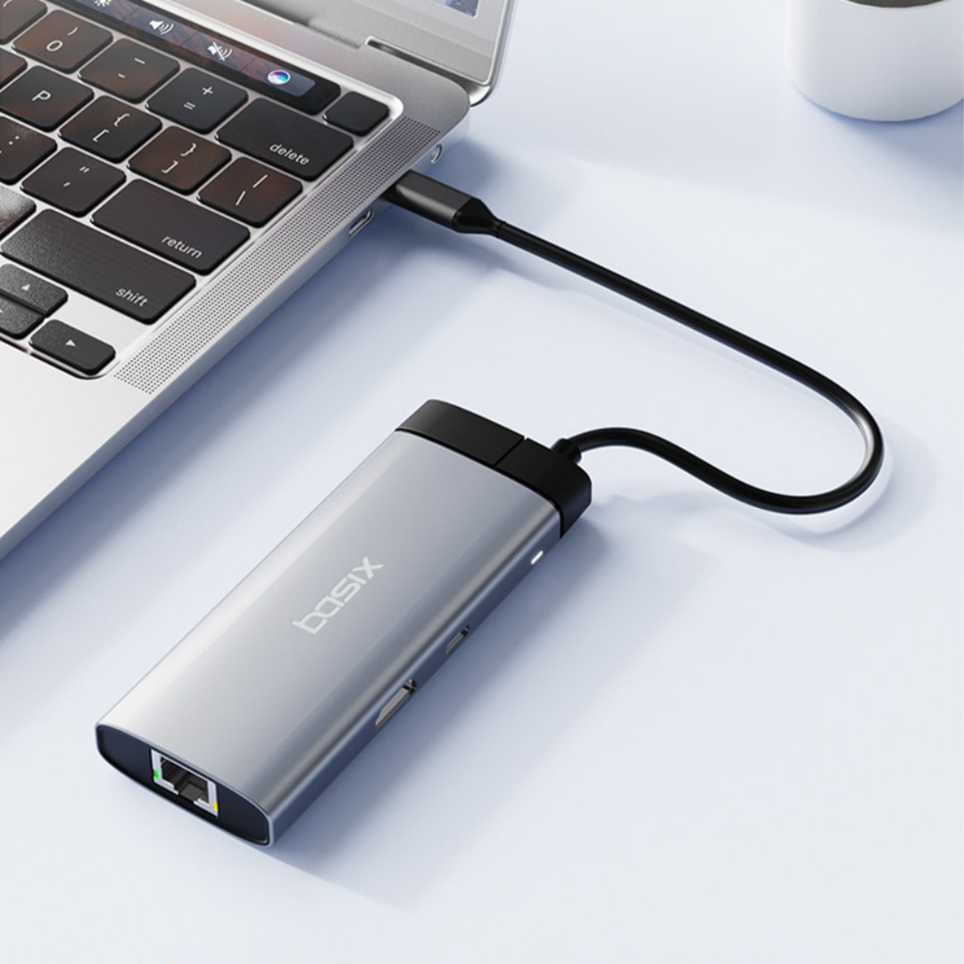 베이식스 6포트 멀티허브 C타입 노트북 멀티포트 HDMI USB3.0