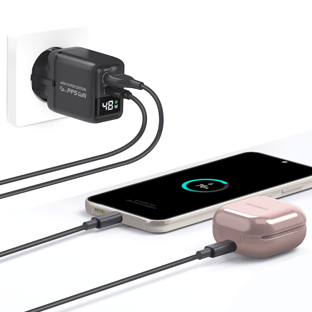 모락 하이퍼에디션 48W GaN USB PD PPS 접지 멀티 초고속 충전기 - 상세 이미지 4