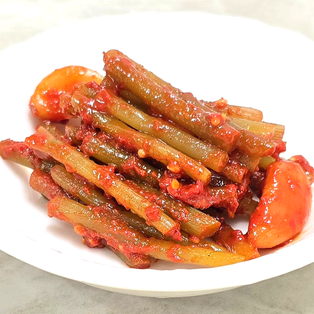 마늘쫑무침 2kg 12kg 고추장 삭힌 양념 대용량 가정용 업소용 도매 식당