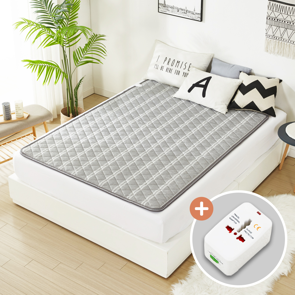 국산 프리볼트 여행용 전기매트 탄소 전기장판 캠핑 1인용 컴팩트 한일 더블, 140x180cm