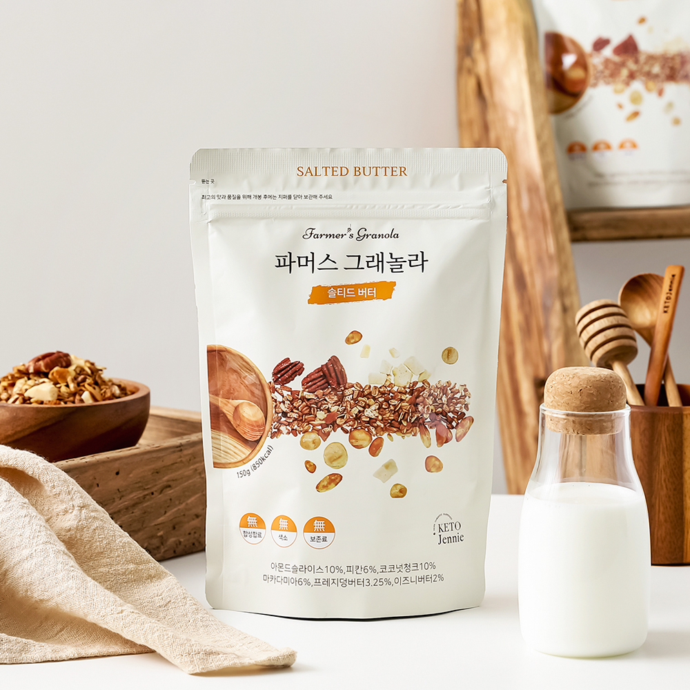 통곡물 솔티드버터 파머스그래놀라 무설탕 귀리 단백질 시리얼