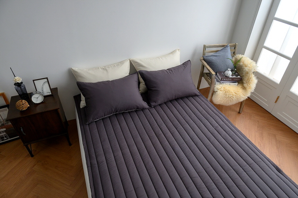 모달패드 라지킹 이스턴킹 침대패드퀸 스트라이프 줄누비 이불깔개