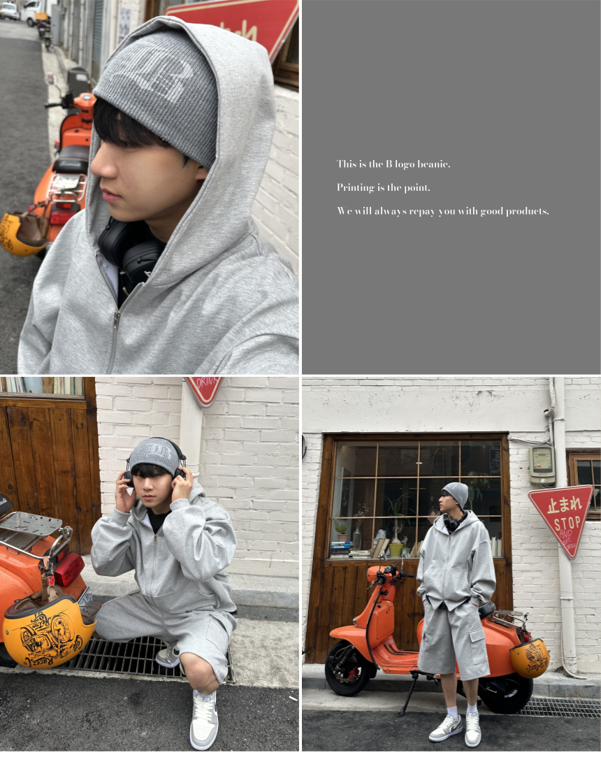 B 로코 프린팅 숏 비니 4color 2094 상세 이미지 6