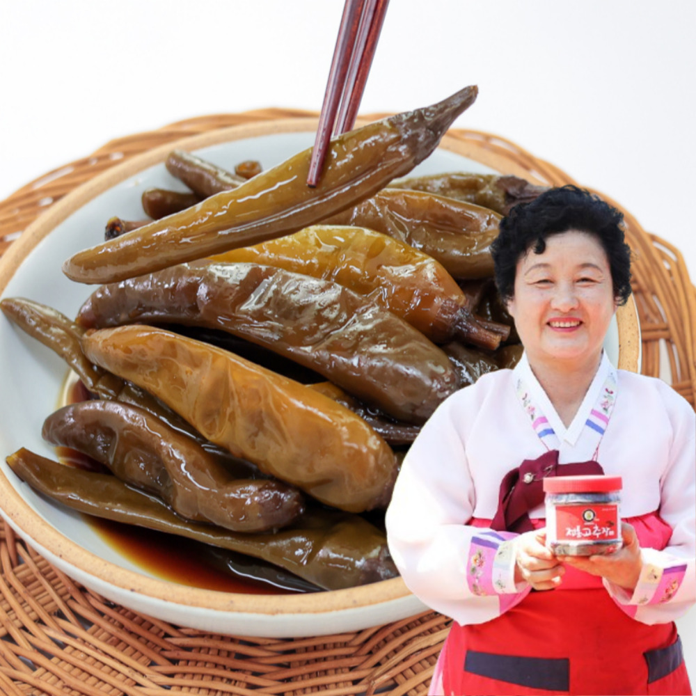 삭힌고추 간장고추장아찌 국산 간장고추지 안매운 절임 성도집 1kg, 1개 - 상품 이미지