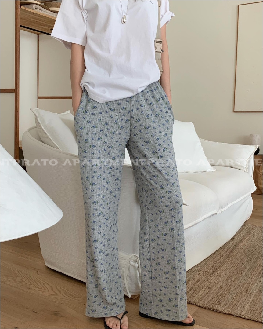 [stunning] 스터닝 로제 팬츠 플라워 데일리 밴딩 바지 (2color) 상세 이미지 13