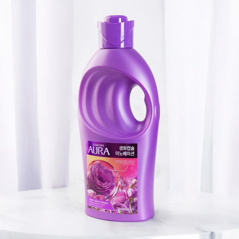 메가마트 LG AURA 생화 섬유유연제 용기 자스민 1L - 상세 이미지 2