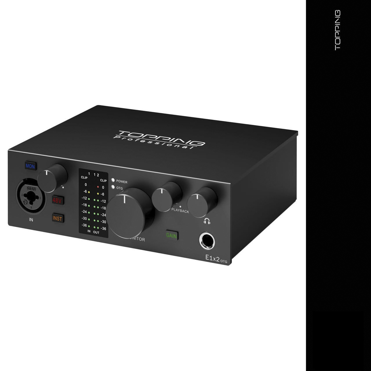 TOPPING E1X2 OTG 블랙 토핑 오디오인터페이스 오인페 스마트폰 아이폰 모바일