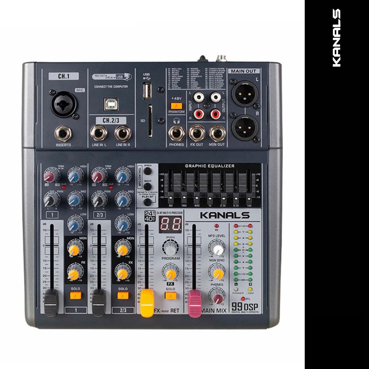 KANALS BKG30 카날스 오디오 믹서 인터페이스 3채널 홈레코딩 인터넷방송