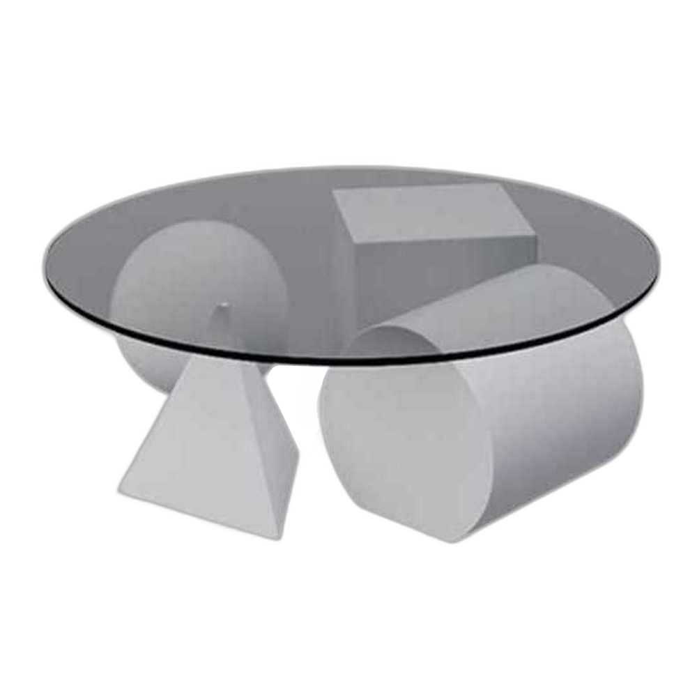 유리 거실테이블 원형 좌식 탁자 소파 인테리어 모던 80x25cm - 상품 이미지