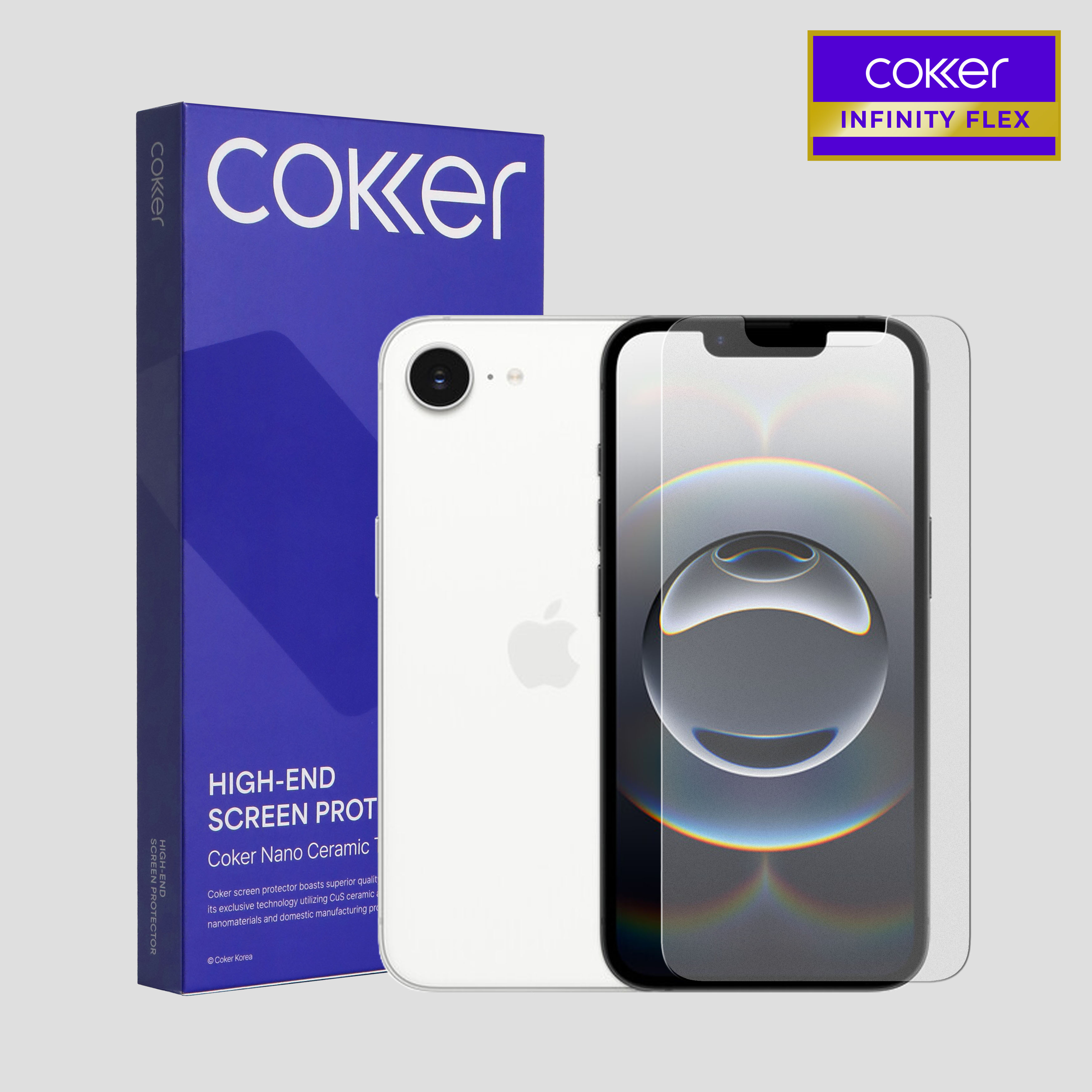 코커 종이질감 인피니트 강화유리필름 아이폰 액정 보호필름 아이폰16e, 2매입