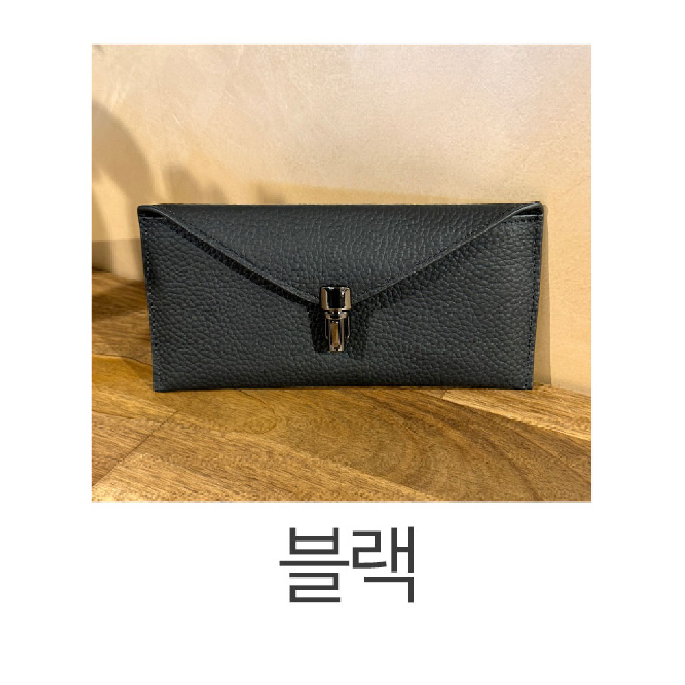 천연 가죽 버클 핸들용 여성 장지갑 소가죽 긴지갑 월렛 엄마 아내 여친 고급 지갑선물 - 상세 이미지 2