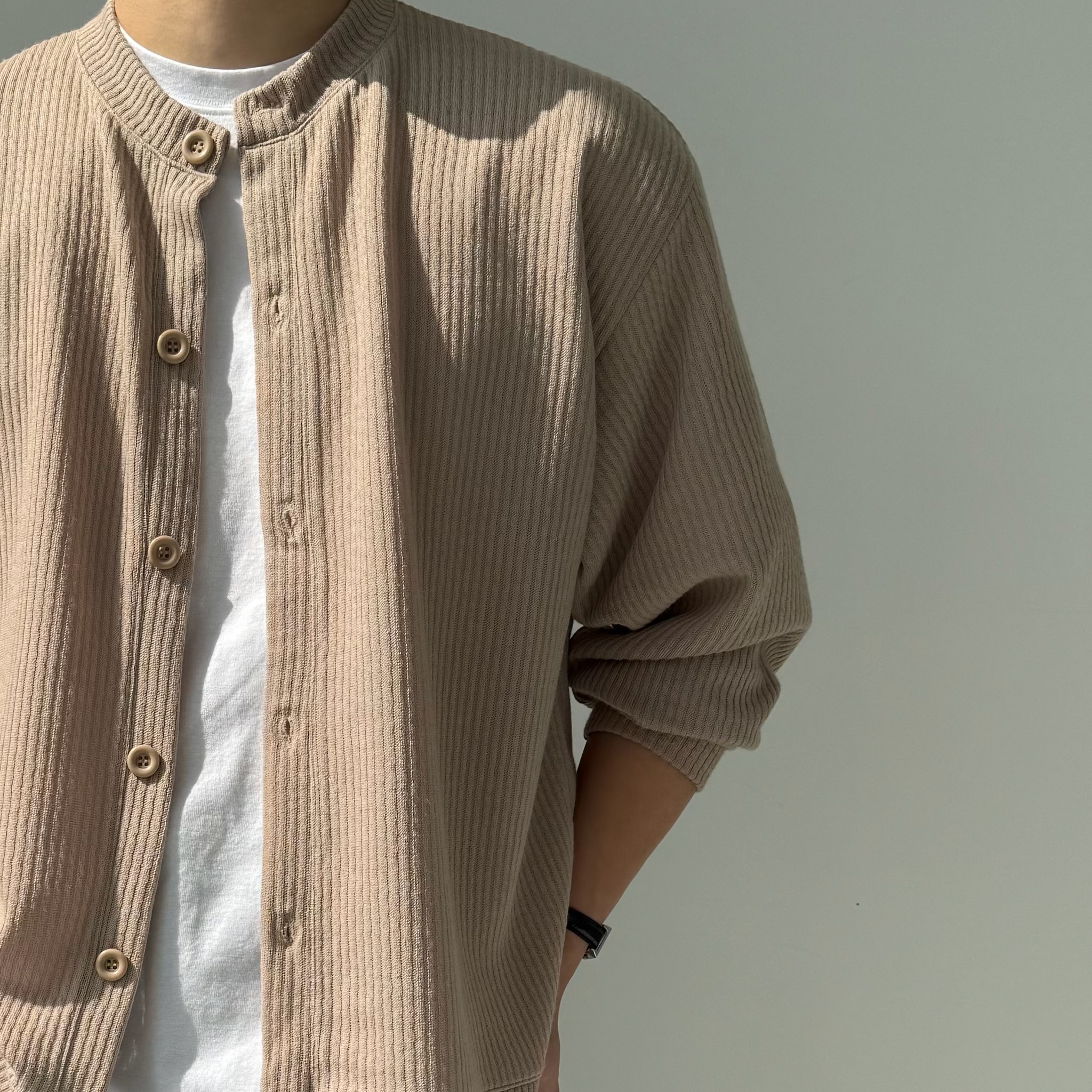 남자 오버핏 가디건 5color 라운드넥 M~5XL 상세 이미지 39