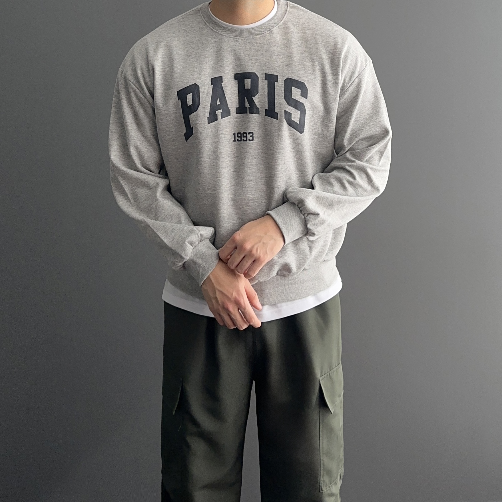 커플맨투맨 남자오버핏맨투맨 - 상세 이미지 2