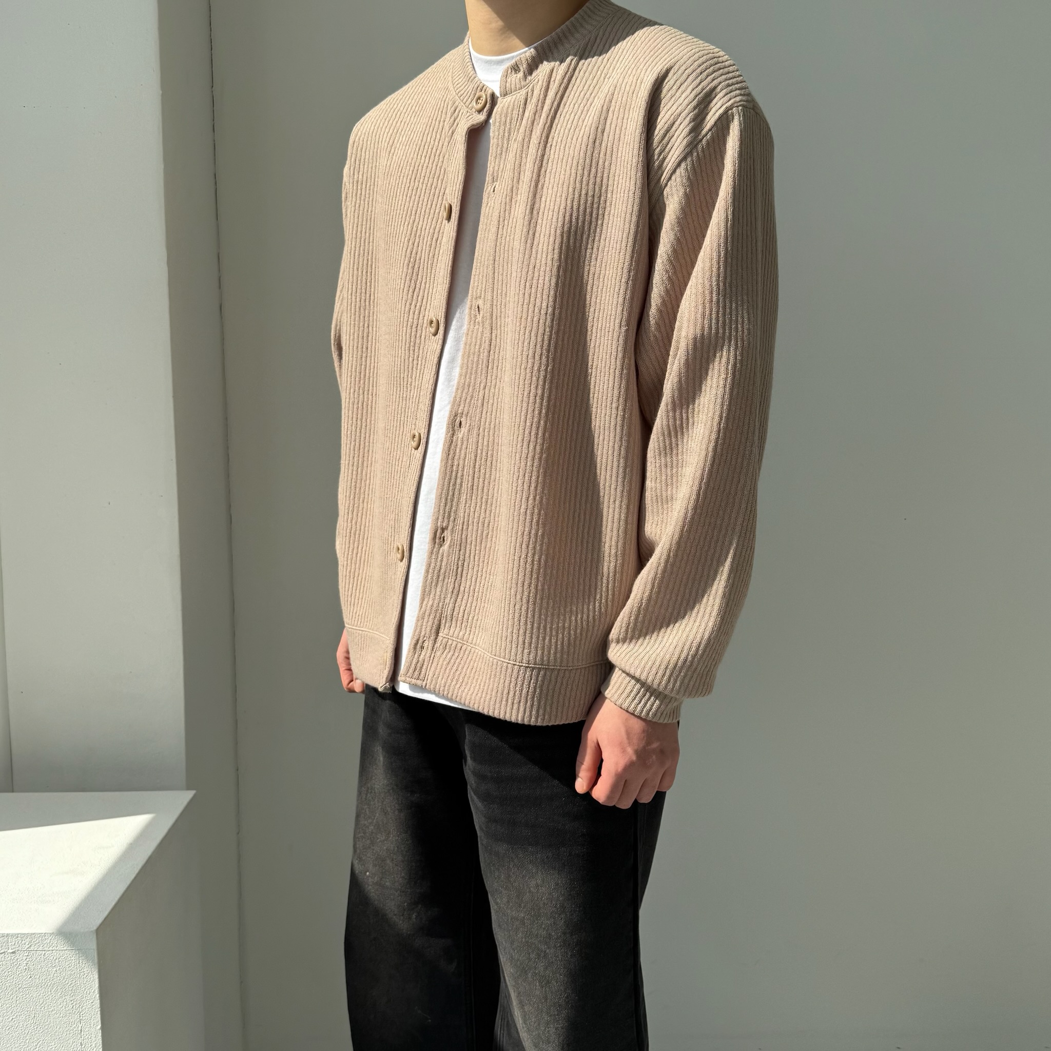 남자 오버핏 가디건 5color 라운드넥 M~5XL 상세 이미지 35