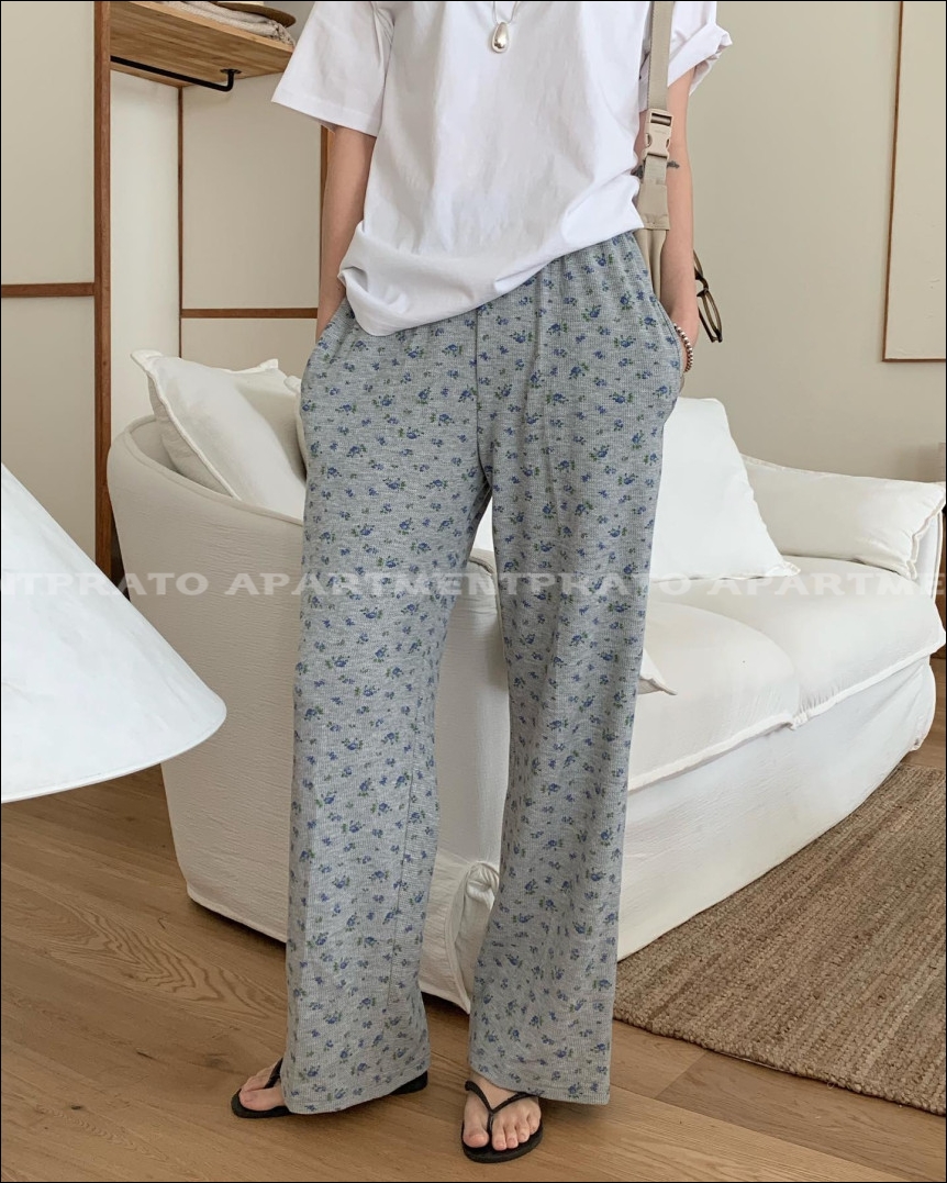 [stunning] 스터닝 로제 팬츠 플라워 데일리 밴딩 바지 (2color) 상세 이미지 14