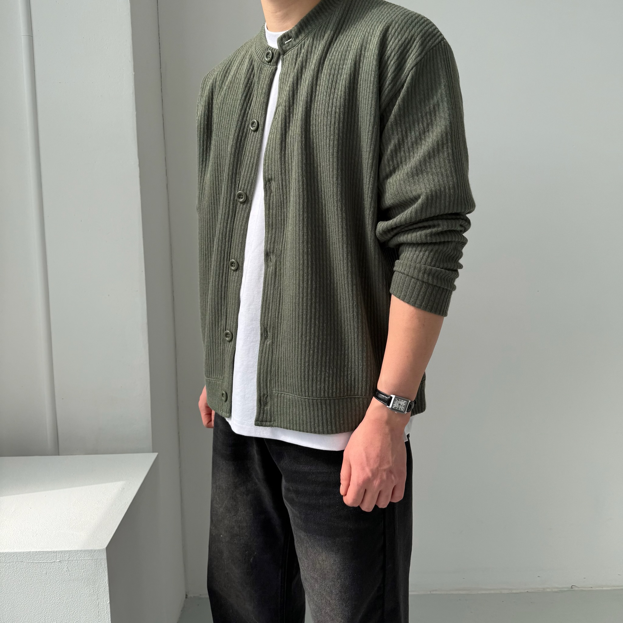 남자 오버핏 가디건 5color 라운드넥 M~5XL 상세 이미지 20