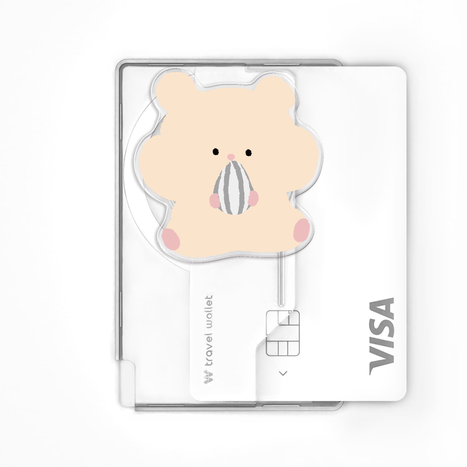 168cm 맥세이프 그립톡 카드지갑 올인포켓 냠냠 햄찌