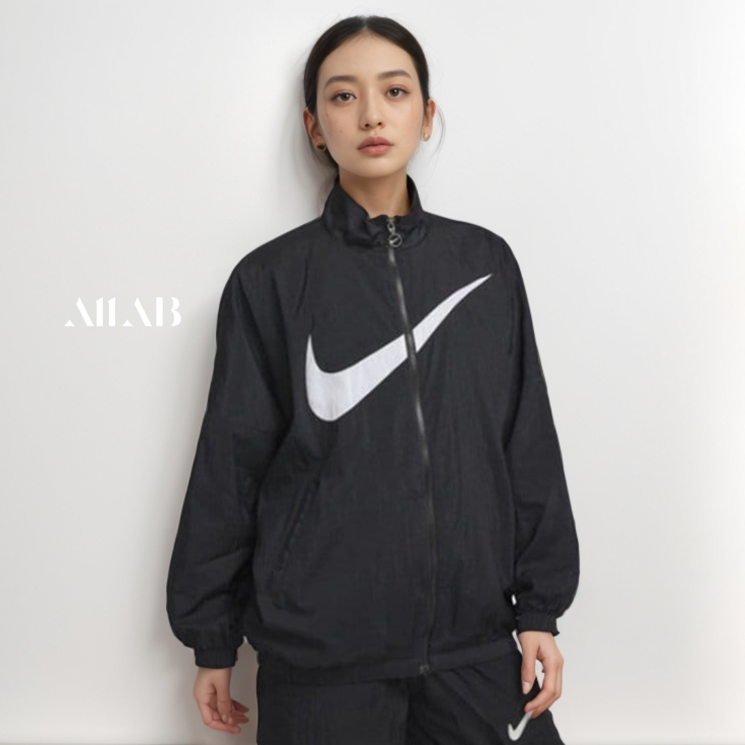 [오늘출발] 나이키 에센셜 바람막이 빅스우시 우븐 자켓 윈드러너 러닝 재킷 블랙, S