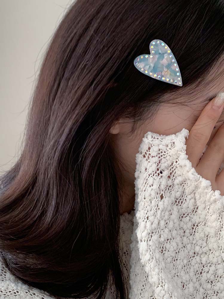 [단독] Barrette La France, 러브 헤어클립 - 옆머리 하트 프랑스집게핀 - 상세 이미지 2