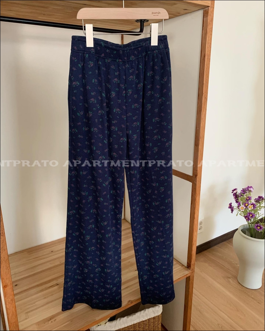 [stunning] 스터닝 로제 팬츠 플라워 데일리 밴딩 바지 (2color) 상세 이미지 4