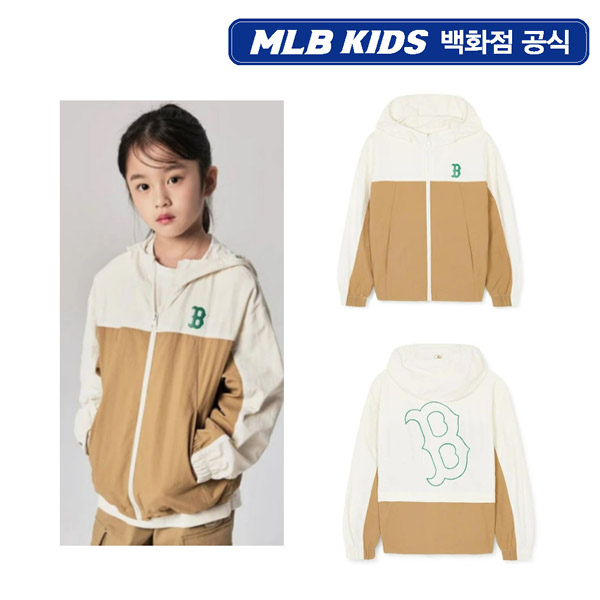 [현대백화점][MLB키즈] 아웃도어 컬러블럭 바람막이 7AWJCP143-43BGS : 더현대닷컴