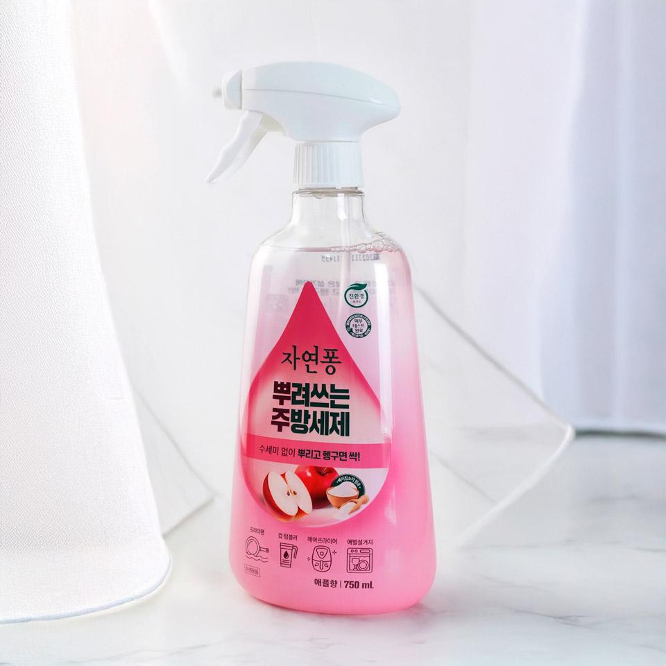 메가마트 LG 자연퐁 뿌려쓰는주방세제 애플 750ml - 상세 이미지 2