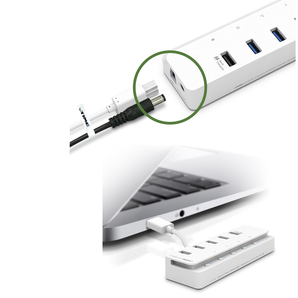 ipTIME UH1005QC 5포트 USB3.2 Gen2 허브 초고속충전 개별전원 - 상세 이미지 4