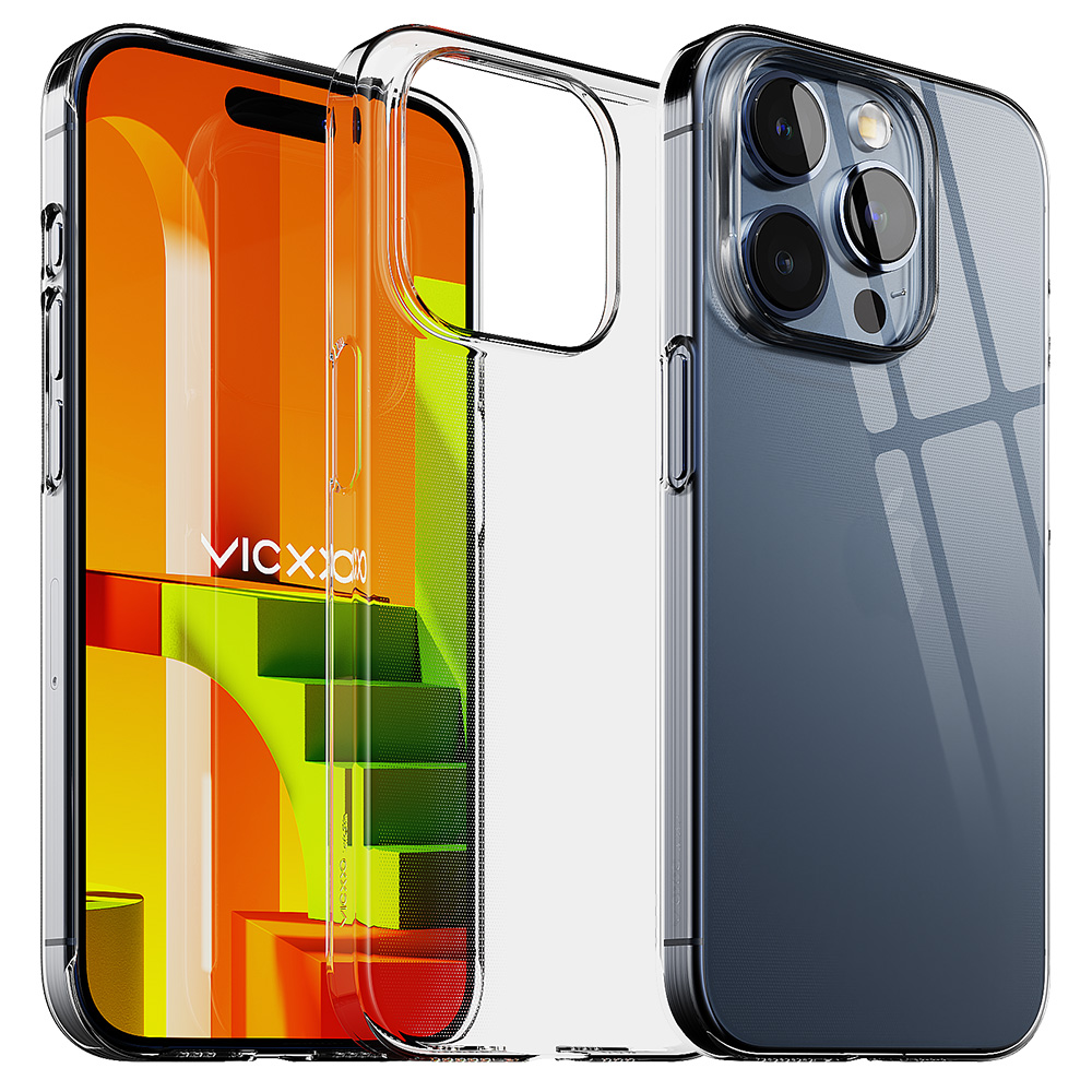 빅쏘 초슬림 변색없는 클리어 케이스 투명, 아이폰15 프로