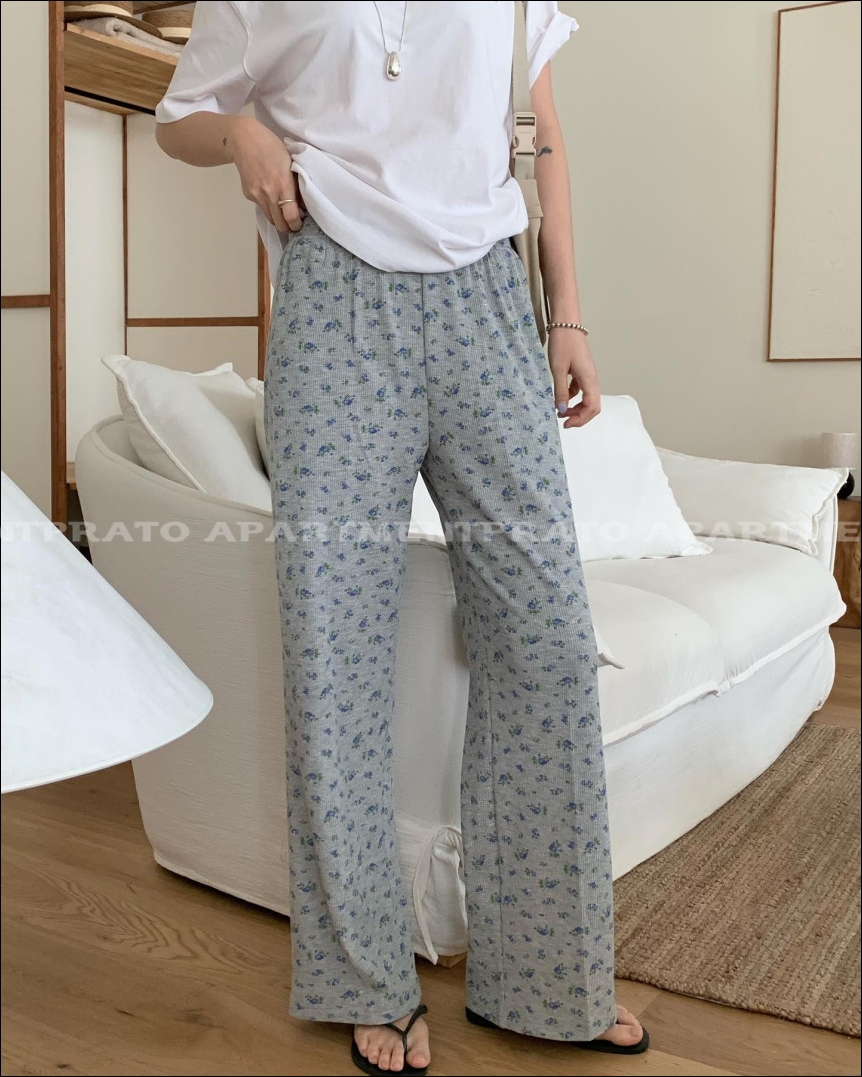 [stunning] 스터닝 로제 팬츠 플라워 데일리 밴딩 바지 (2color) 상세 이미지 12