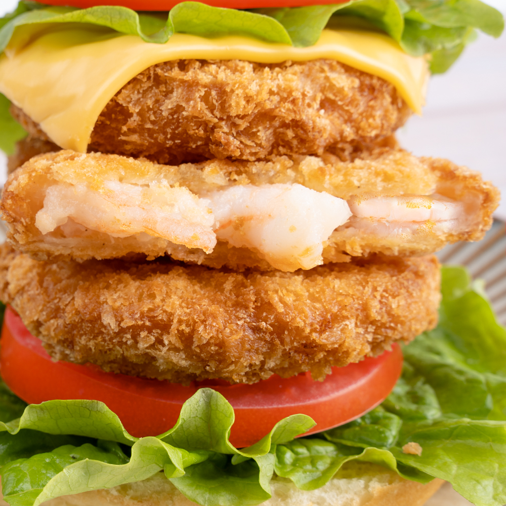 통통 통살 새우까스 420g CP 새우패티 버거+드라이 구성