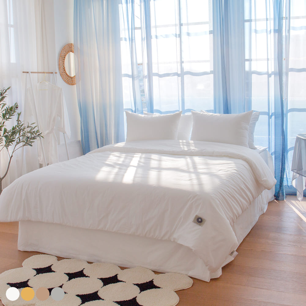 그래이불 고밀도 수피마 코튼 100수 부드러운 호텔 알러지 간절기 차렵이불세트 SS이불+SS패드+베개커버1p