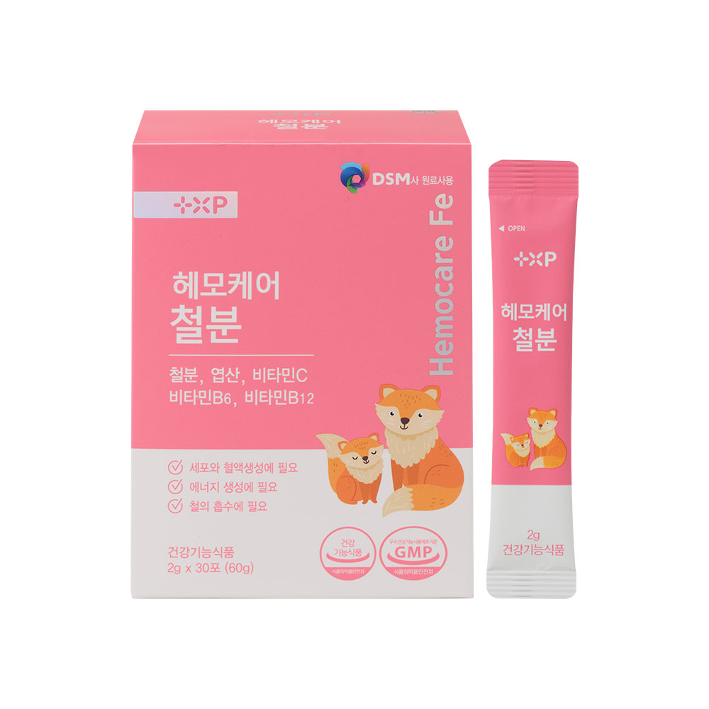 철분제 헤모케어 철분 여성 청소년 유아 헤모글로빈 철 보충 2g x 30포 - 상세 이미지 2