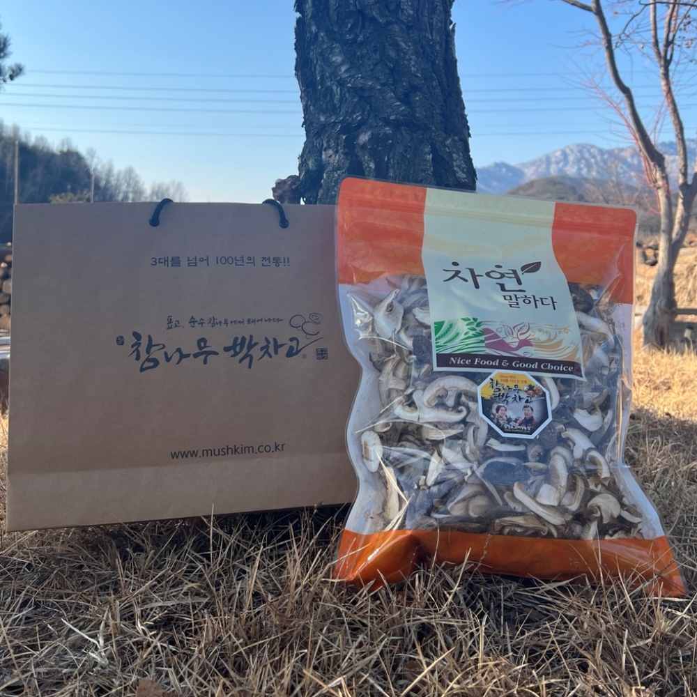 참나무 표고버섯 유기농 슬라이스 건표고버섯 통 건표고버섯(500g) - 상세 이미지 2