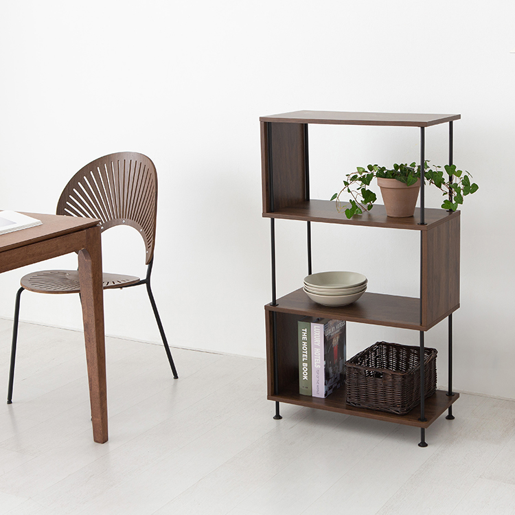 이지보 600 선반 S형 600x296x1090mm, 4단, 코코아월넛 5776.3736 - 상세 이미지 5