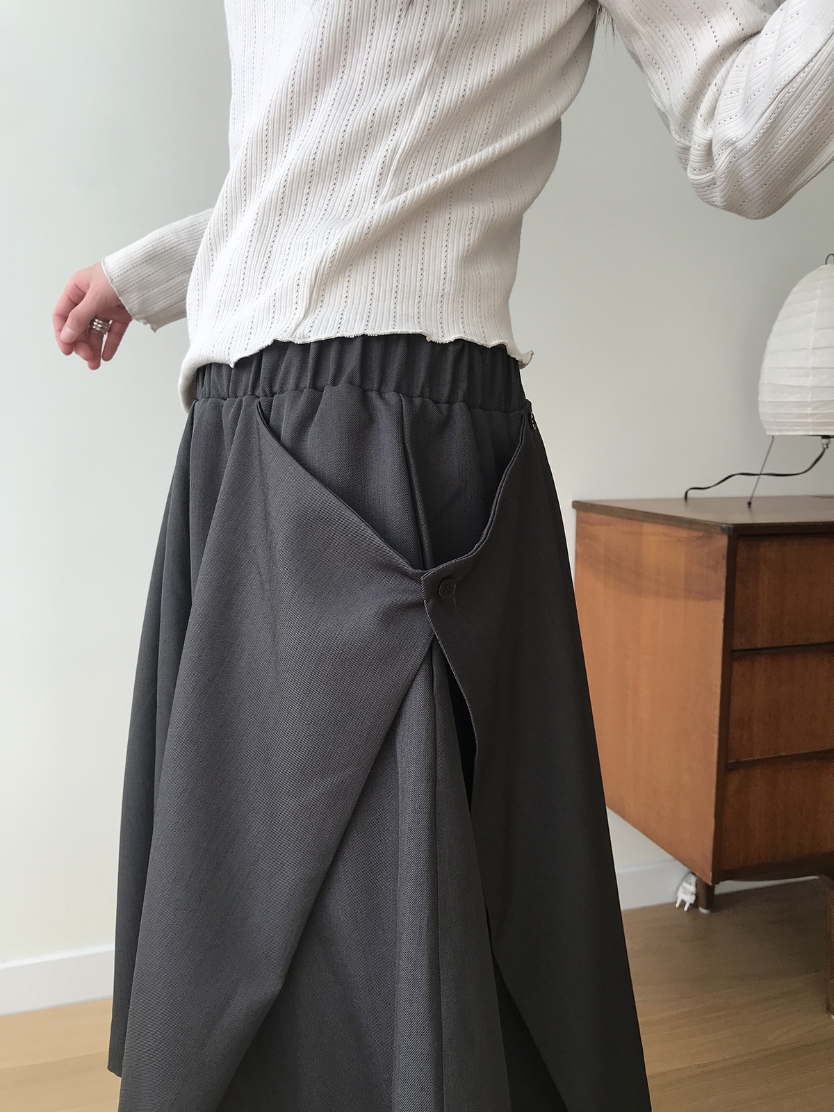[미엔느] lush curve midi skirt / 러쉬 커브 미디 스커트 (2col) 상세 이미지 12