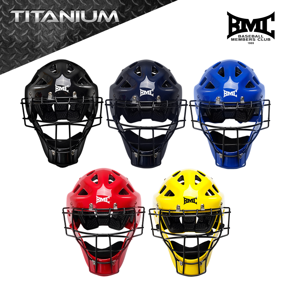 [BMC] 티타늄 시리즈 일체형 야구 포수 헬멧 프리사이즈