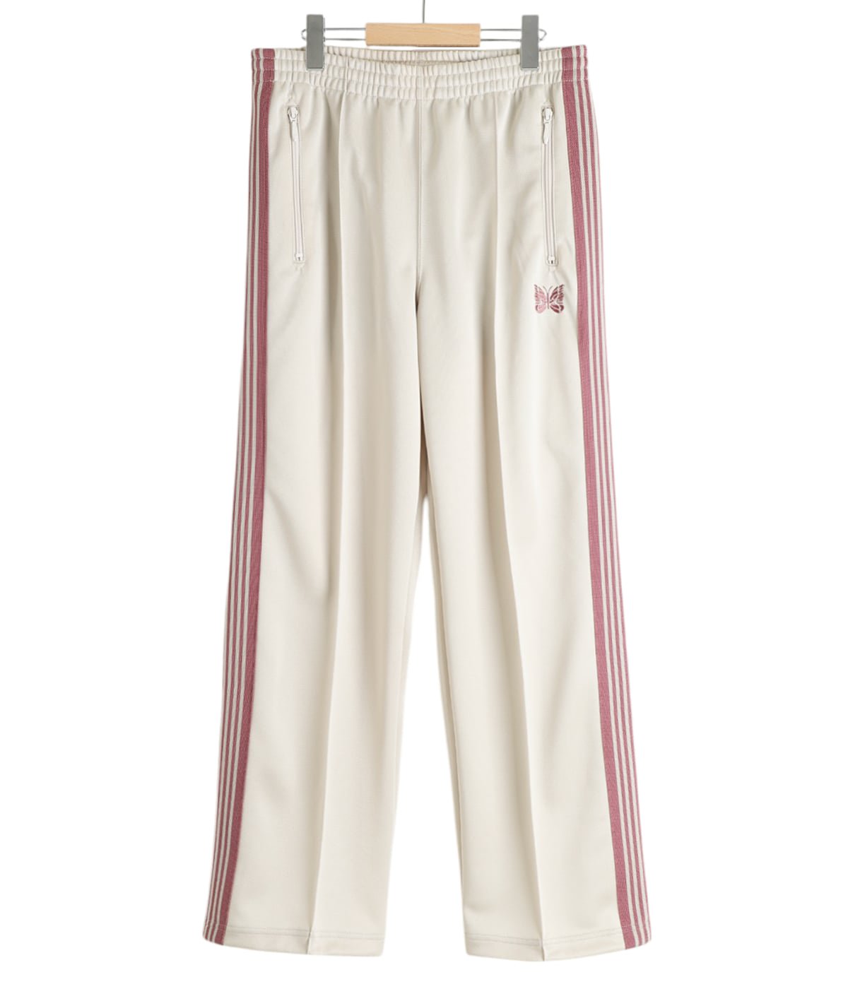 니들스 NEEDLES Track Pant Poly Smooth 트랙 팬츠 아이보리 - 메인 이미지
