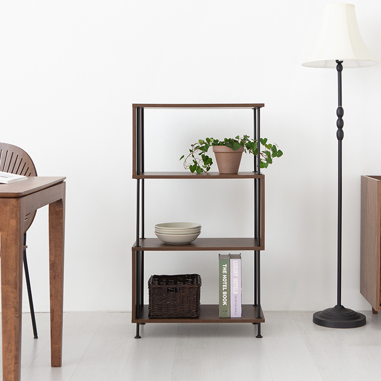 이지보 600 선반 S형 600x296x1090mm, 4단, 코코아월넛 5776.3736 - 상세 이미지 3