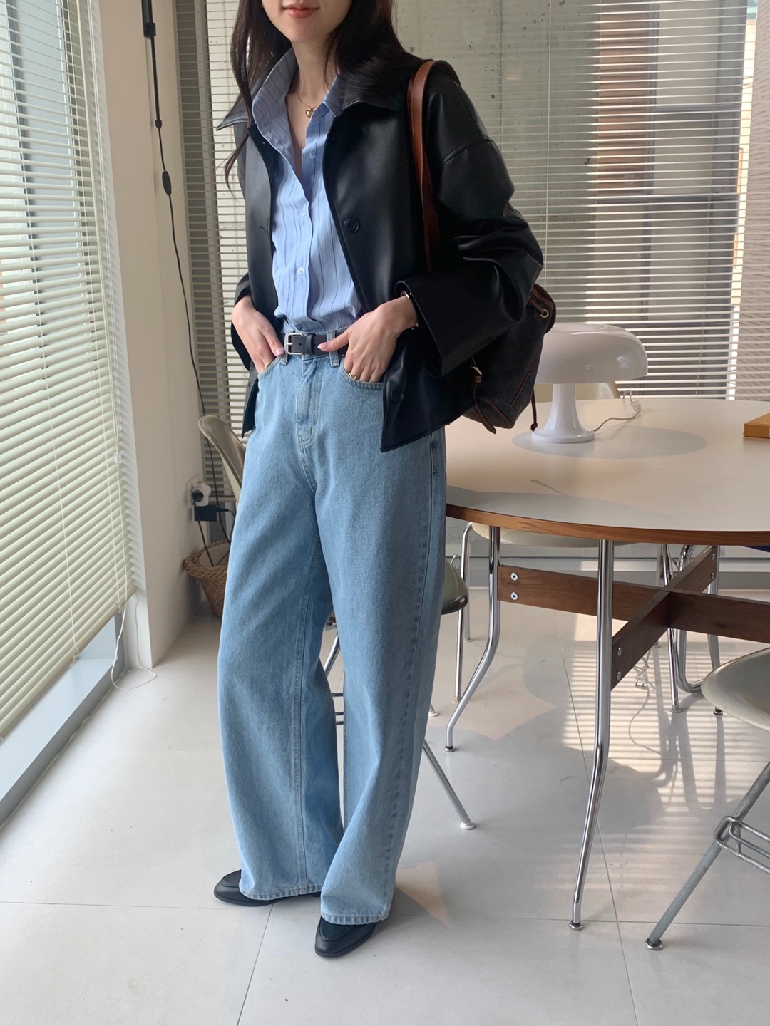 여자청바지 와이드데님팬츠 연청바지 여름청바지 와이드진 하트데님팬츠 상세 이미지 3